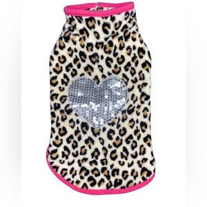 Cheetah print sequence dog vest.